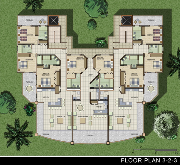 Diamante Del Sol 3-2-3 Floor Plan